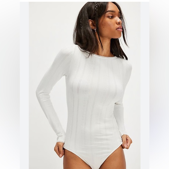 Free People Tops - Intimately Playing Favorites Bodysuit - White  XS/SM Retail $68